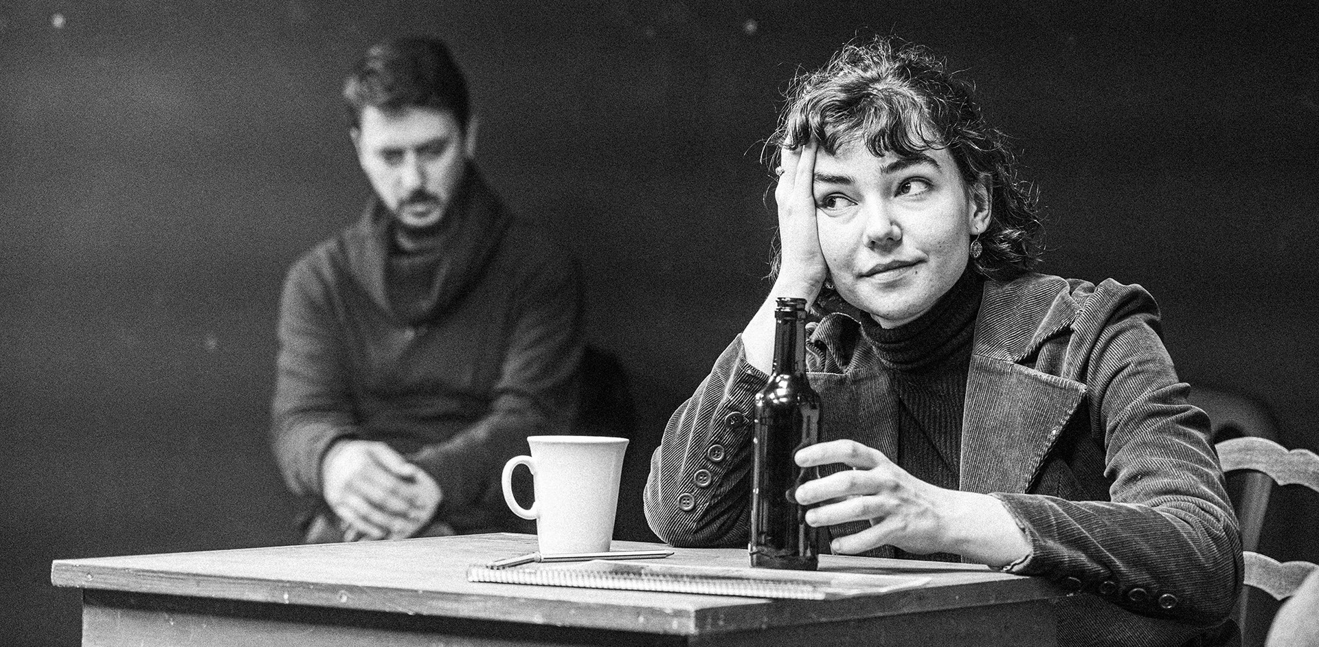 Clara Mir, en un assaig de «La nit de les tríbades» (Foto: Alex Rademakers)